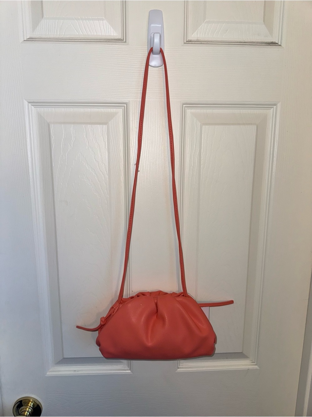 Steve Madden Orange/Coral Ruched Crossbody Bag